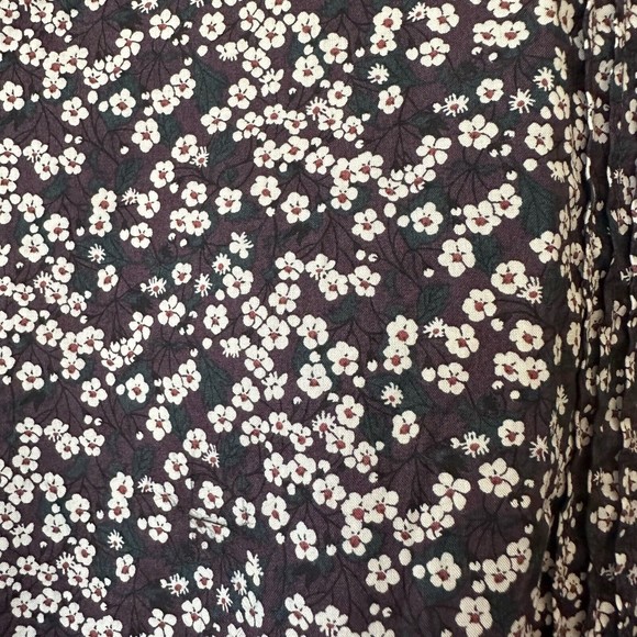 J. CREW Liberty L/S Floral Smocked Waist Blouse Top in Navy Sz S EUC W6947 - Picture 4 of 12